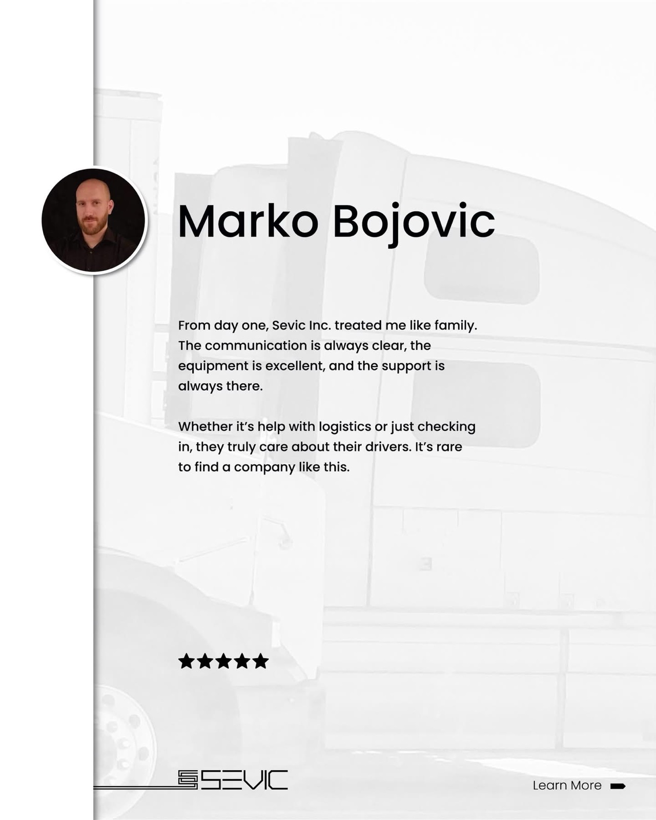 Driver testimonial artwork